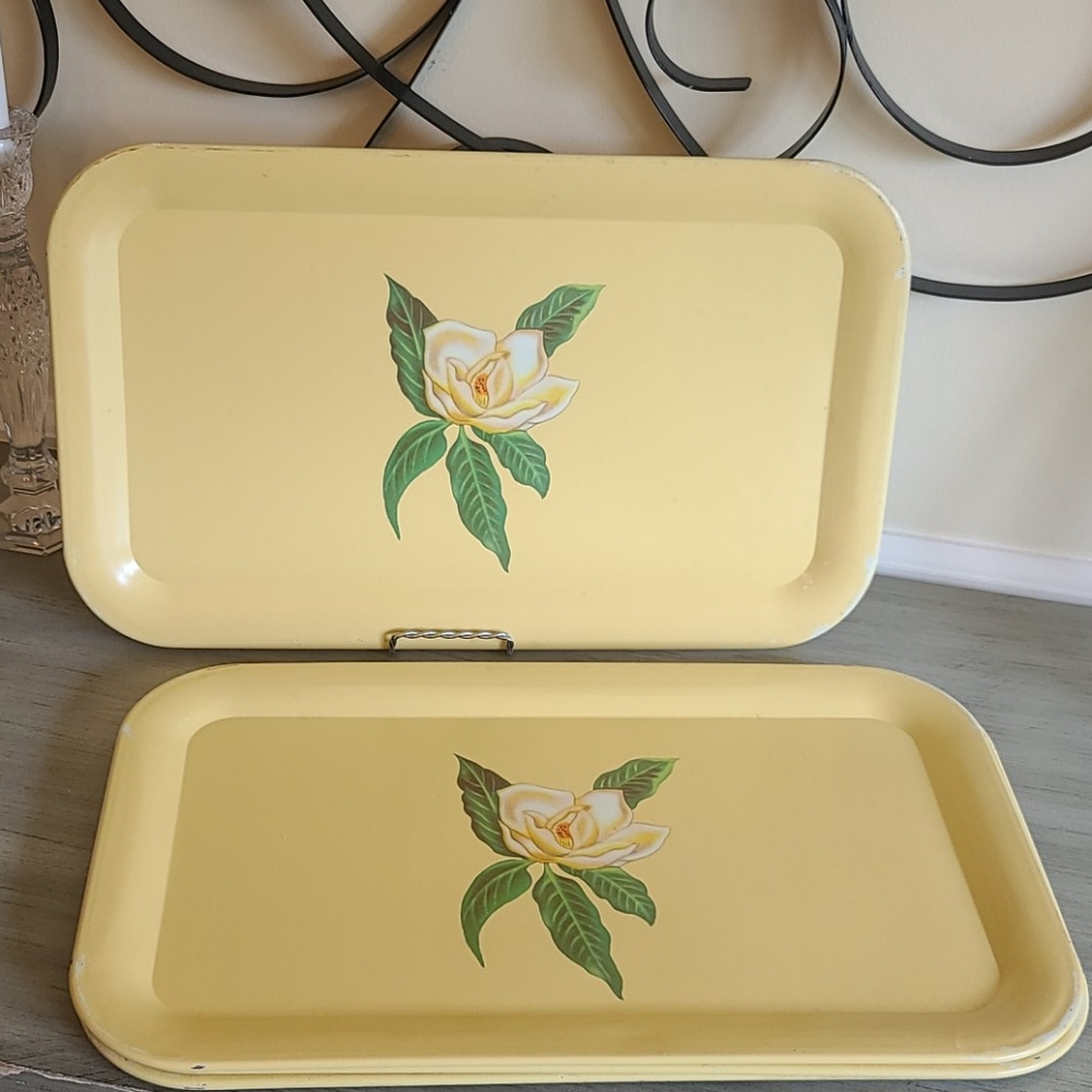 Vintage Metal Tray Set